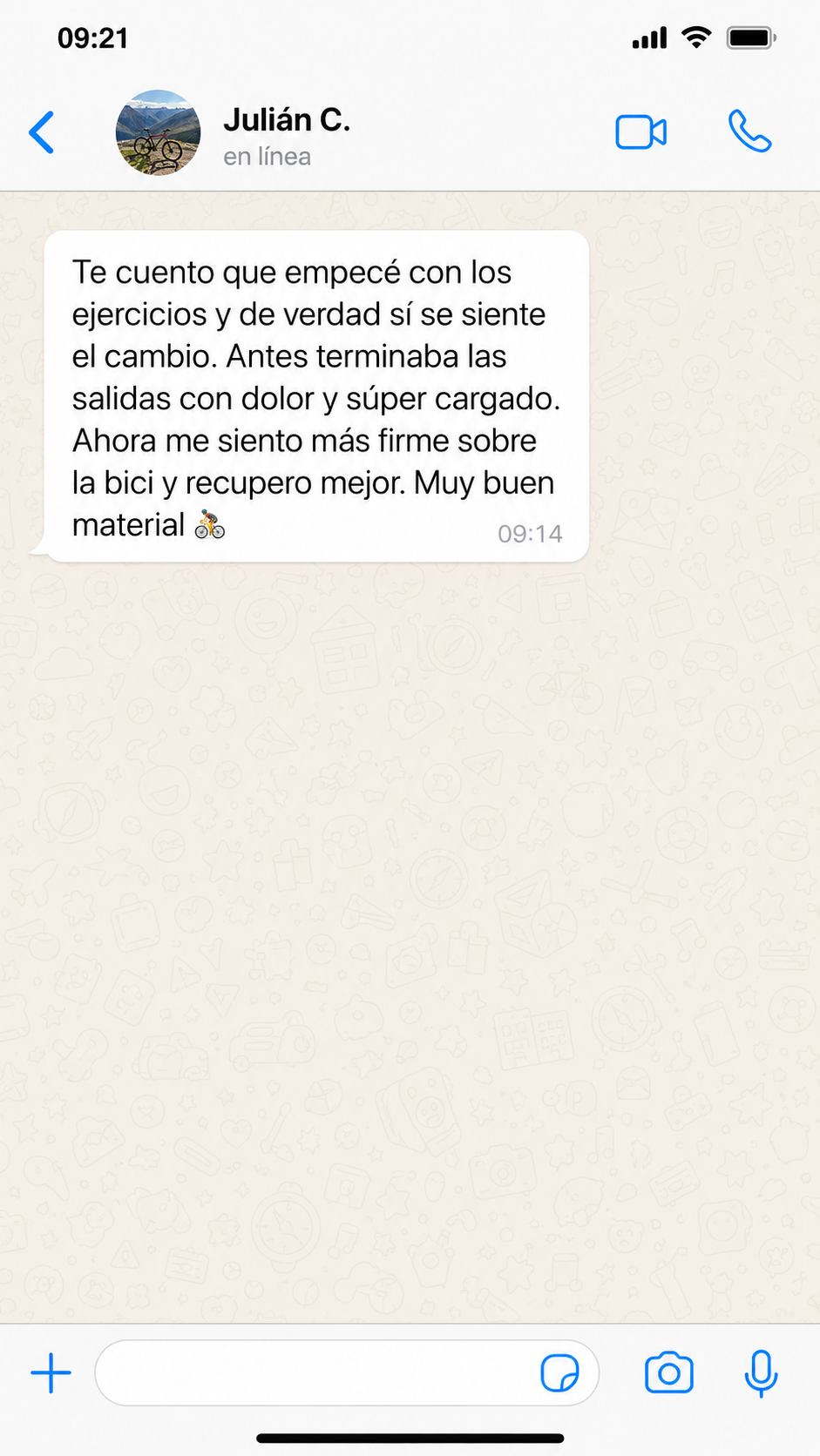 Testimonio de Julián C. por WhatsApp